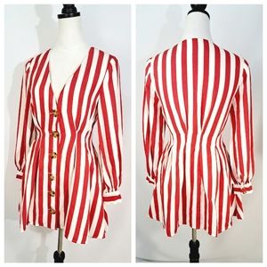 HOUSE OF HARLOW 1960 X REVOLVE Red and White Stripe Chandra Dress
